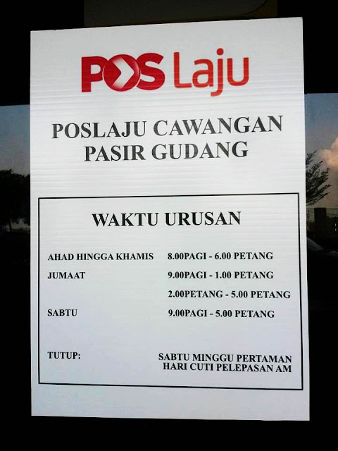 Waktu operasi pejabat pos 2022