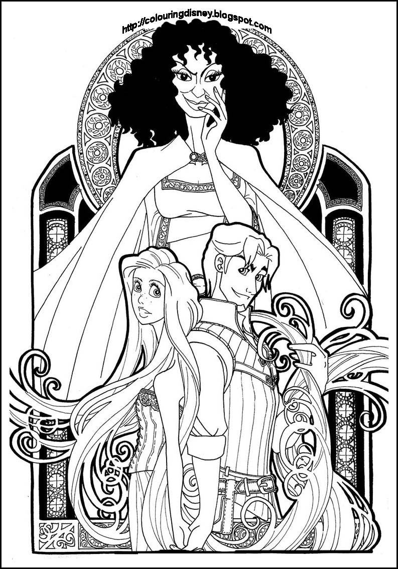 tangled castle coloring pages - photo #38