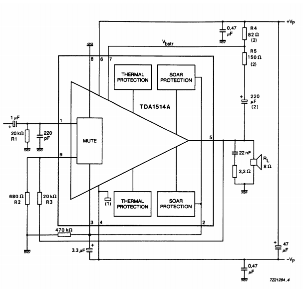 Circuit Wiring Solution 50 W high performance hi fi amplifier