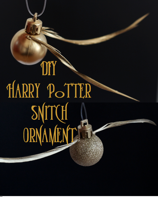 DIY hanging golden snitches (harry potter party)