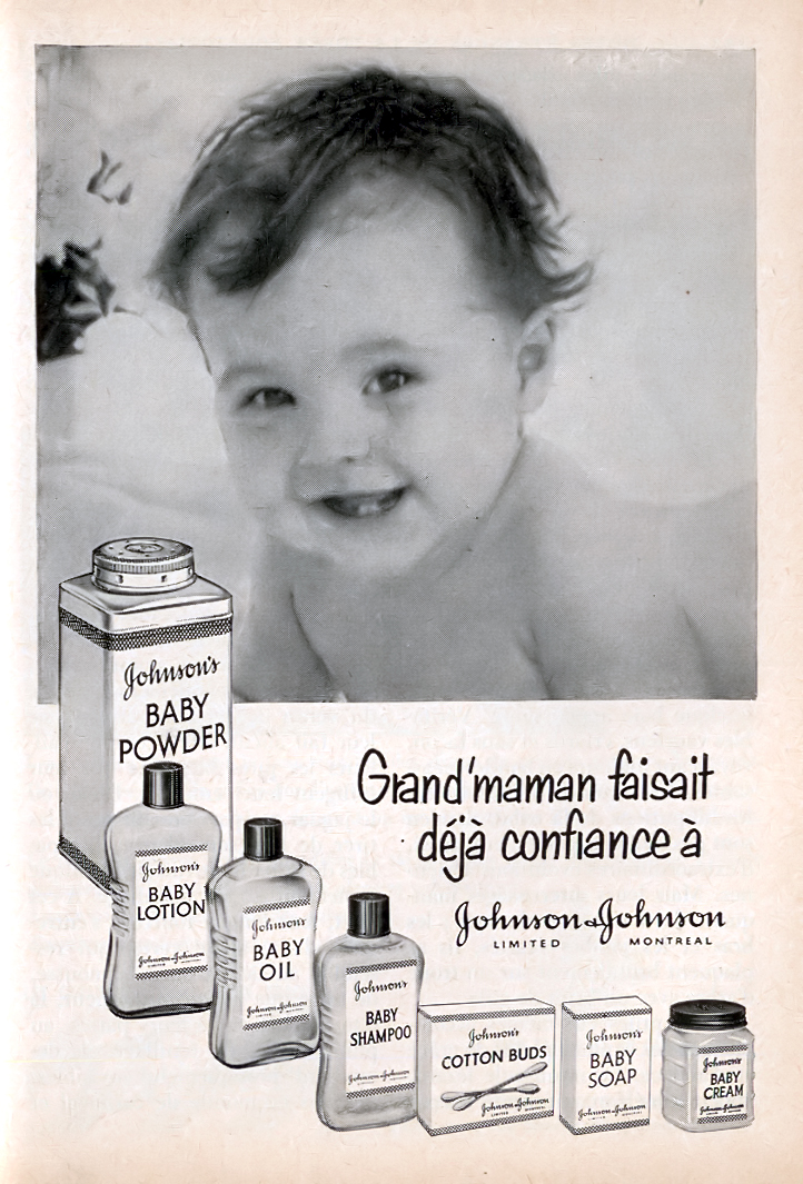 Studio Pluche Poudre pour bébé Johnson & Johnson en 1955