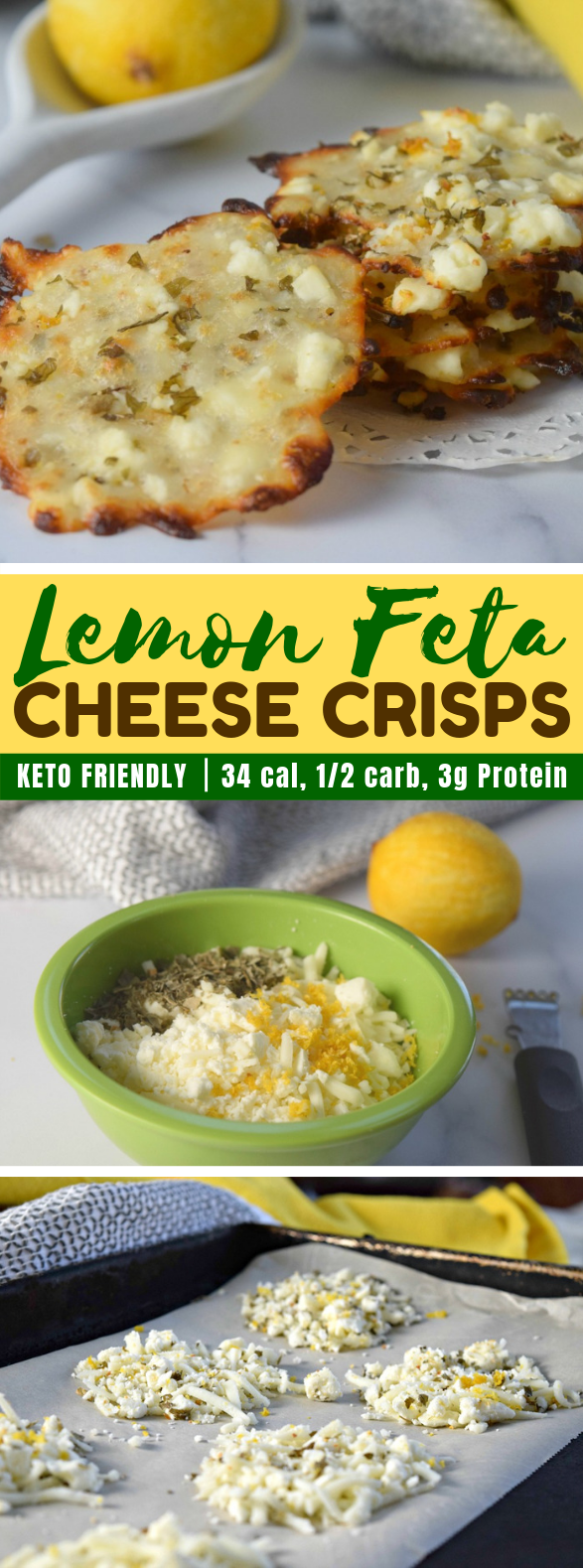 Lemon Feta Cheese Crisps | Keto Low Carb Snack #diet #carbfree