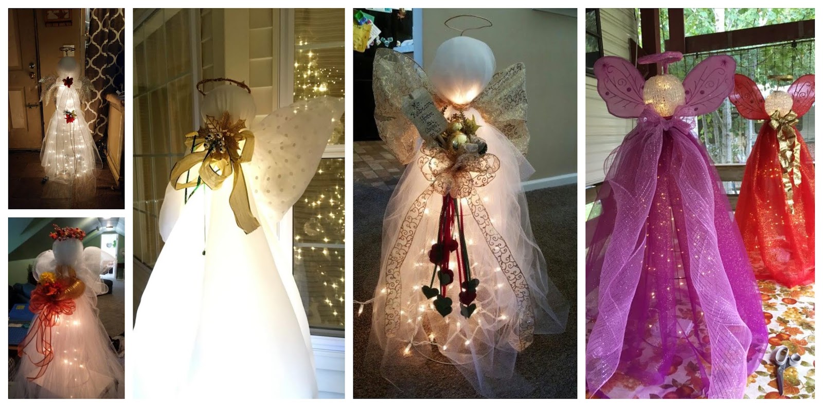 Aprende Como Hacer Angeles Navidenos Gigantes Usando Tul