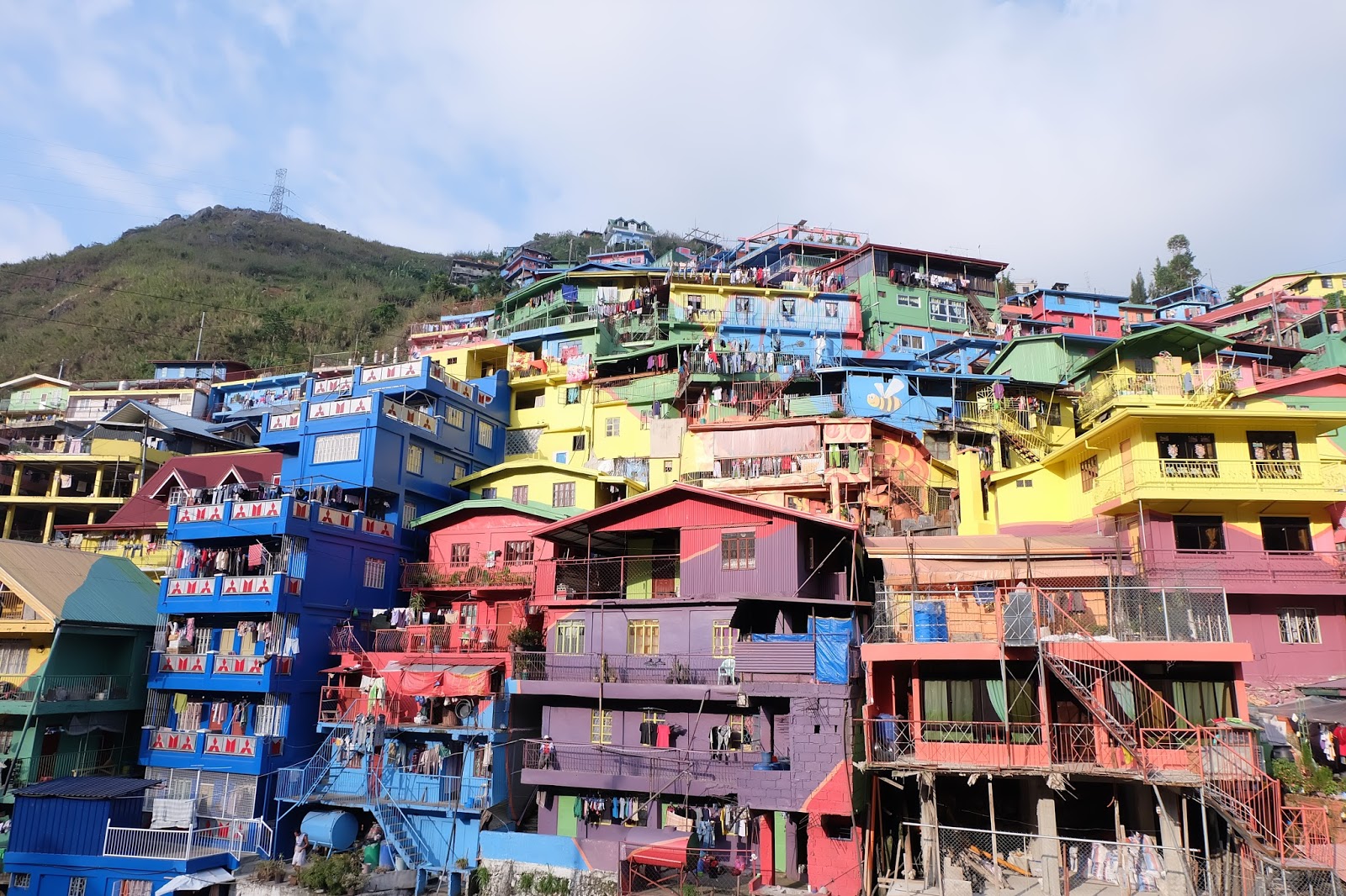 Rainbow Land Colorful Houses in La Trinidad, Benguet From The