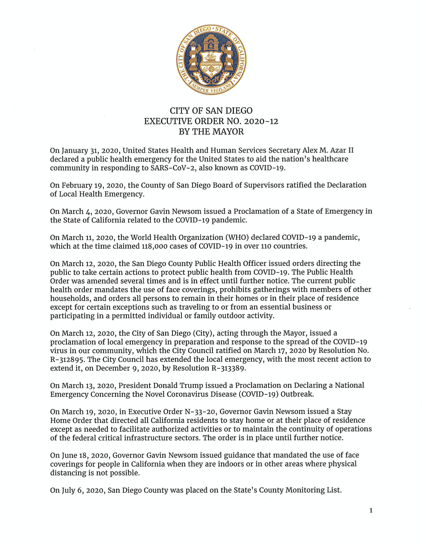 SanDiegoVille San Diego Mayor Signs Executive Order To Ramp Up