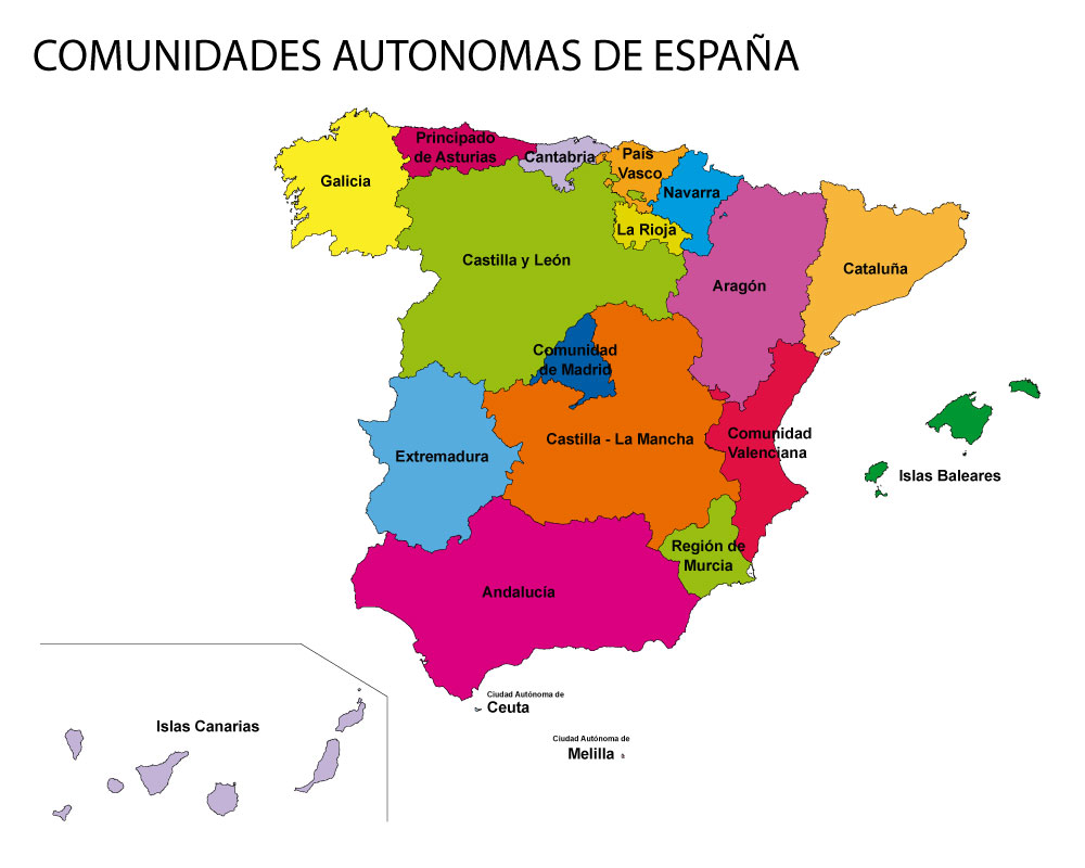 Provincias de las comunidades autonomas
