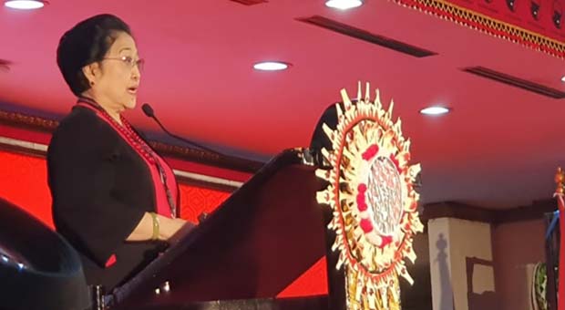 Megawati Tak Sapa Surya Paloh pada Pidato di Kongres V PDIP di Bali