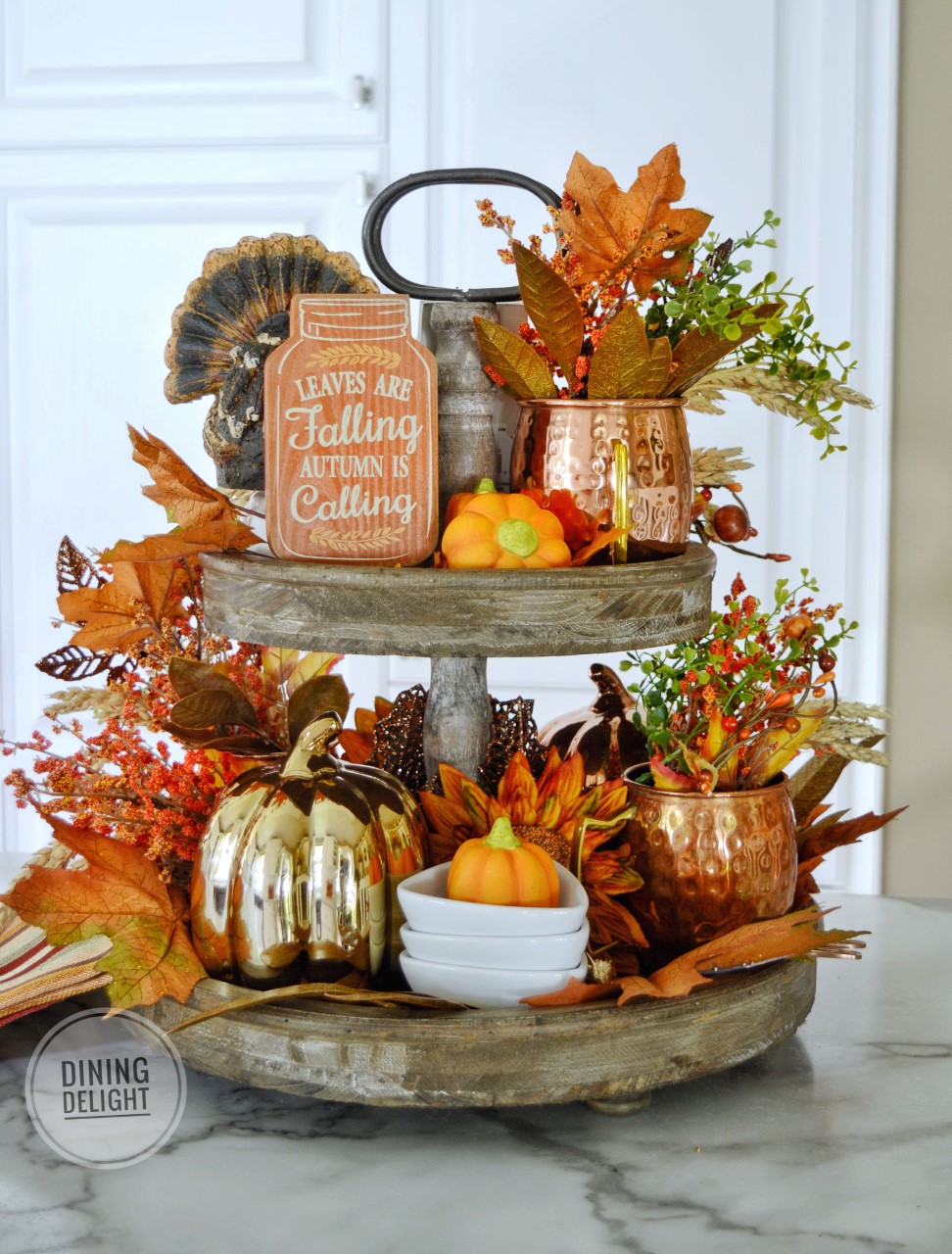 Dining Delight Tiered Tray Decor for Fall and Halloween