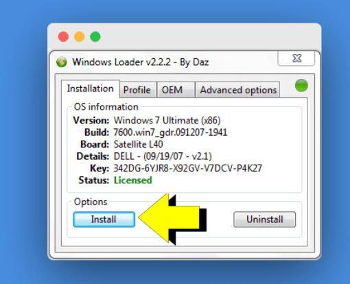 Активатор 7 loader. Активатор Windows 7 Loader by Daz. OEM активатор Windows Loader. Windows Loader by Daz для Windows 7. Win 7 активатор Daz.