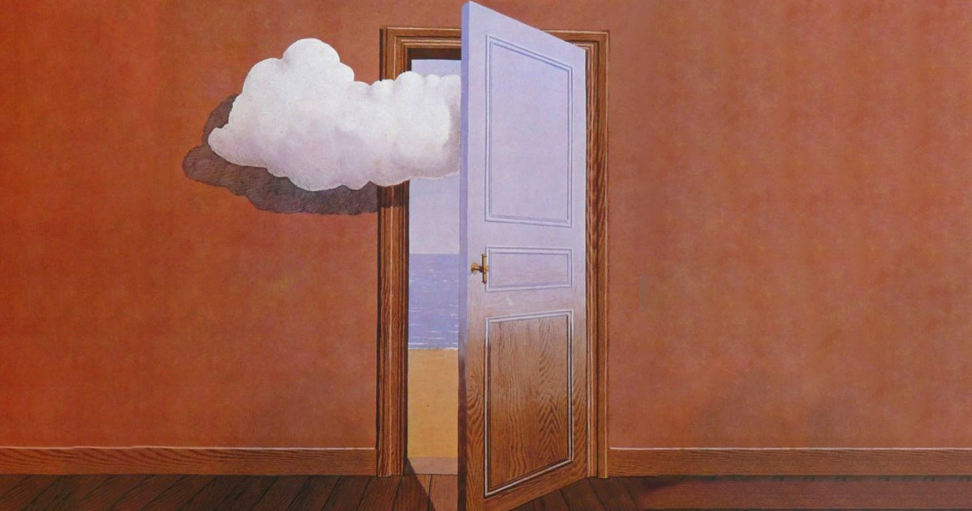 Обнаружила открытую дверь в квартире. Рене Магритт победа (1939). Рене Магритт дверь. Дым из под двери. Дверь с дымом.