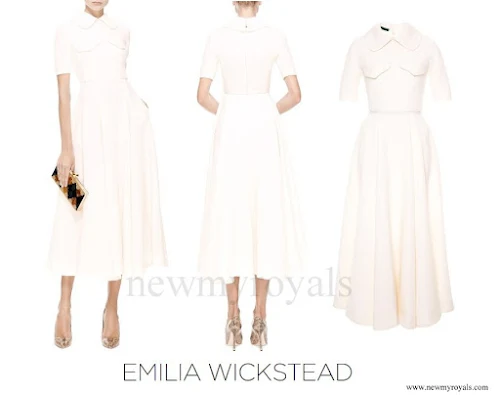 Kate Middleton wore EMILIA WICKSTEAD Wool Crepe Midi Dress