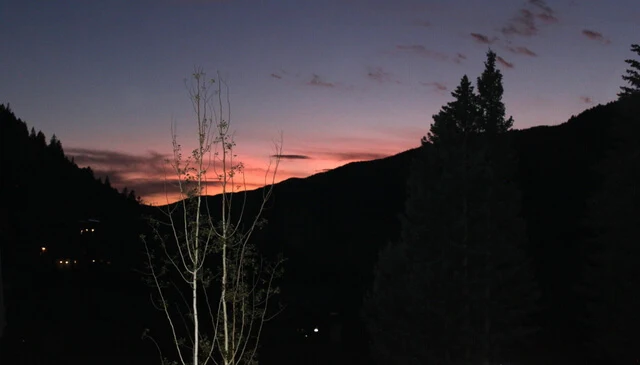 sunset in taos ski valley