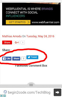 Like and share blogger button Image
