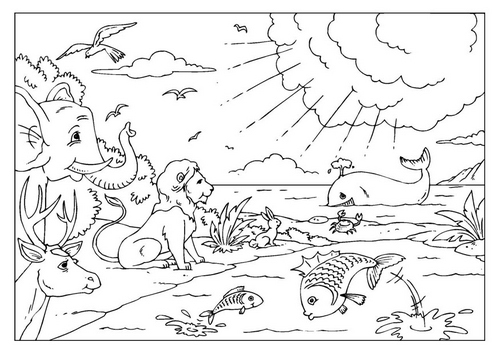 Dibujos Para Colorear De La Creacion Del Mundo Imagui