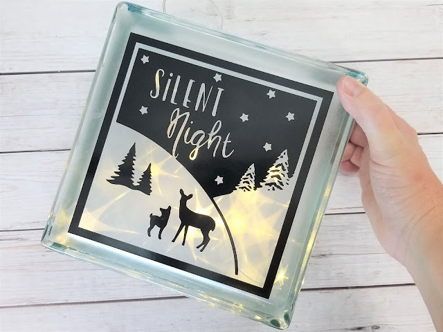 how to decorate glass blocks with vinyl