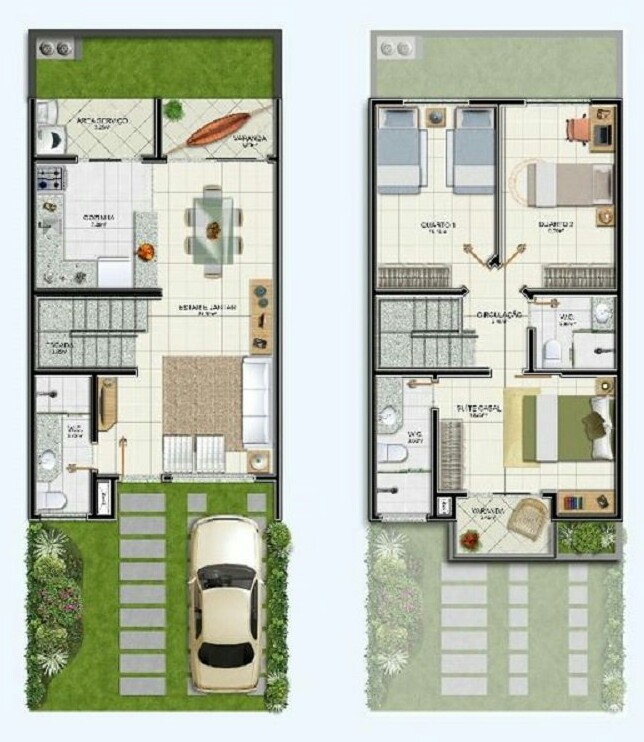 small two story house plan