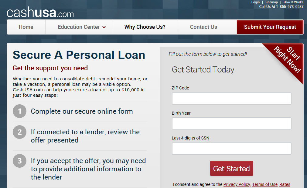 CashUSA Secure A Personal Loan