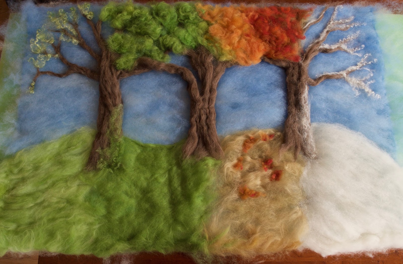 Claudia Marie Felt: How to Create a Waldorf Wool Seasons Painting