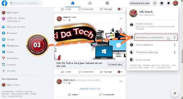 Changer son nom Facebook depuis un PC