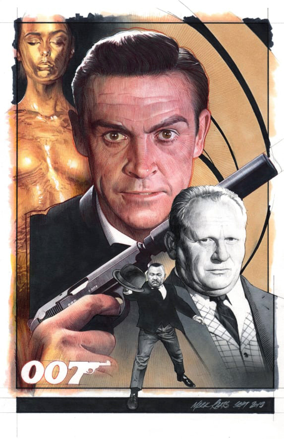 Illustrated 007 - The Art of James Bond: Goldfinger Tribute Artwork