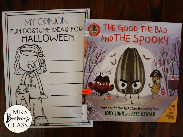 The Good The Bad and The Spooky book study activities unit with literacy activities and a craftivity for Kindergarten and First Grade