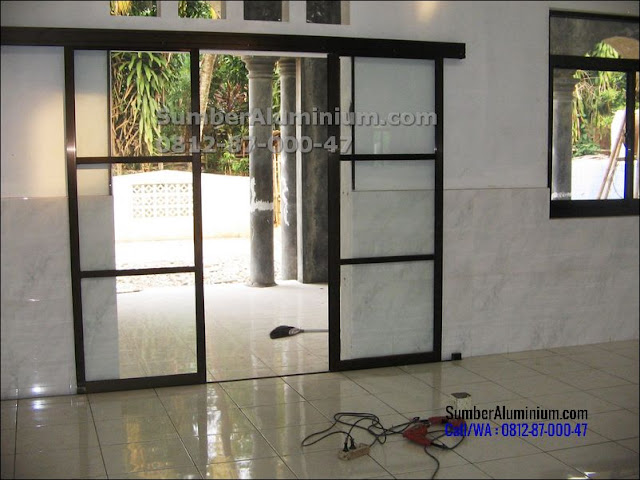 Pintu Geser Aluminium Double