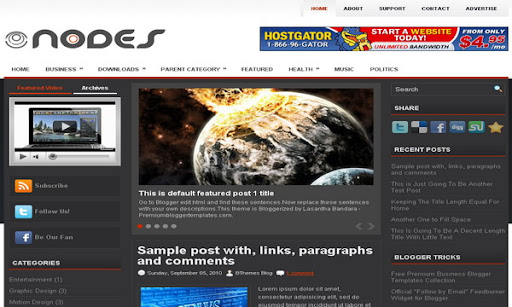 Nodes Blogger Template