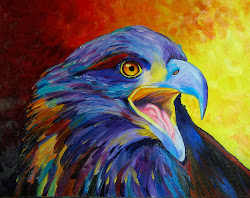 eagle painting bird paintings fauvism colorful oil abstract bald birds canvas artists eagles famous animals parrot painters drawings wildlife animal