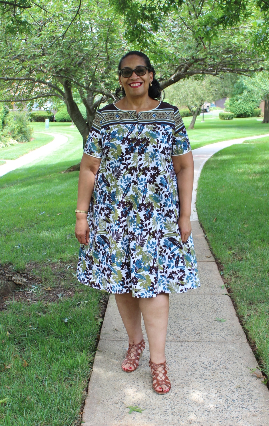 Diary of a Sewing Fanatic: New Look 6340 in a Border Print