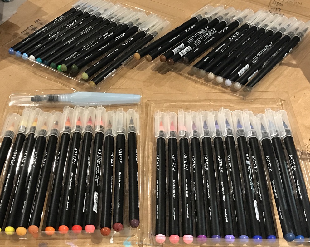 Hudson Valley Sketches - : Arteza Real Brush Pens -- Review and Comparisons