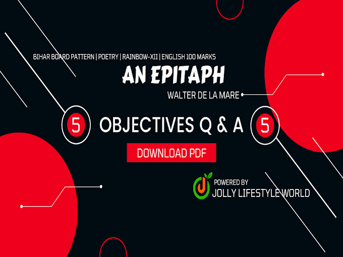 An Epitaph Objective Question Answer Pdf