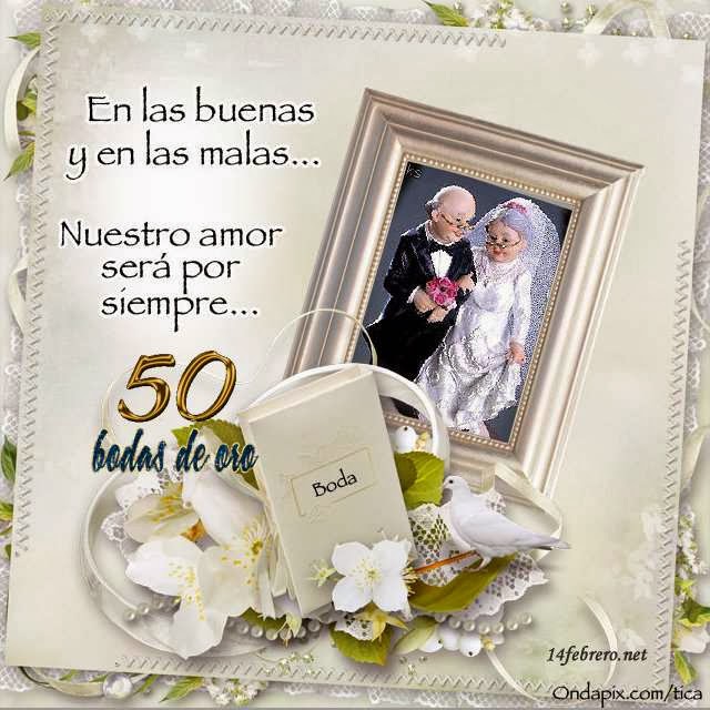 Imágenes y dedicatorias para aniversarios de bodas de oro
