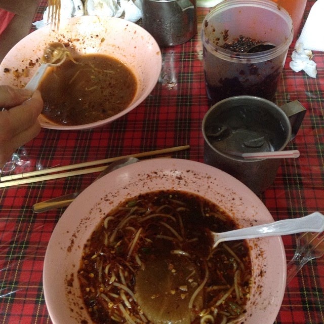 Spicy Delicious Noodle Soup in Thailand