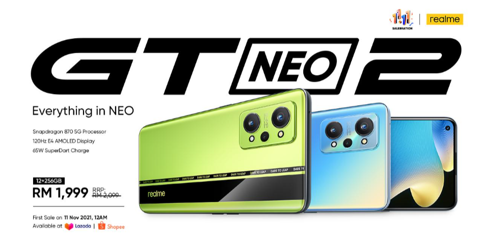 Realme gt neo 2, realme malaysia, new realme phone 2021, realme gaming phone, realme gt neo 2 specification, realme gt neo 2 price,