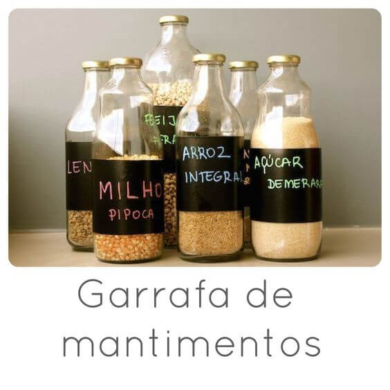 garrafa decorada simples Decoração com garrafas de vidro