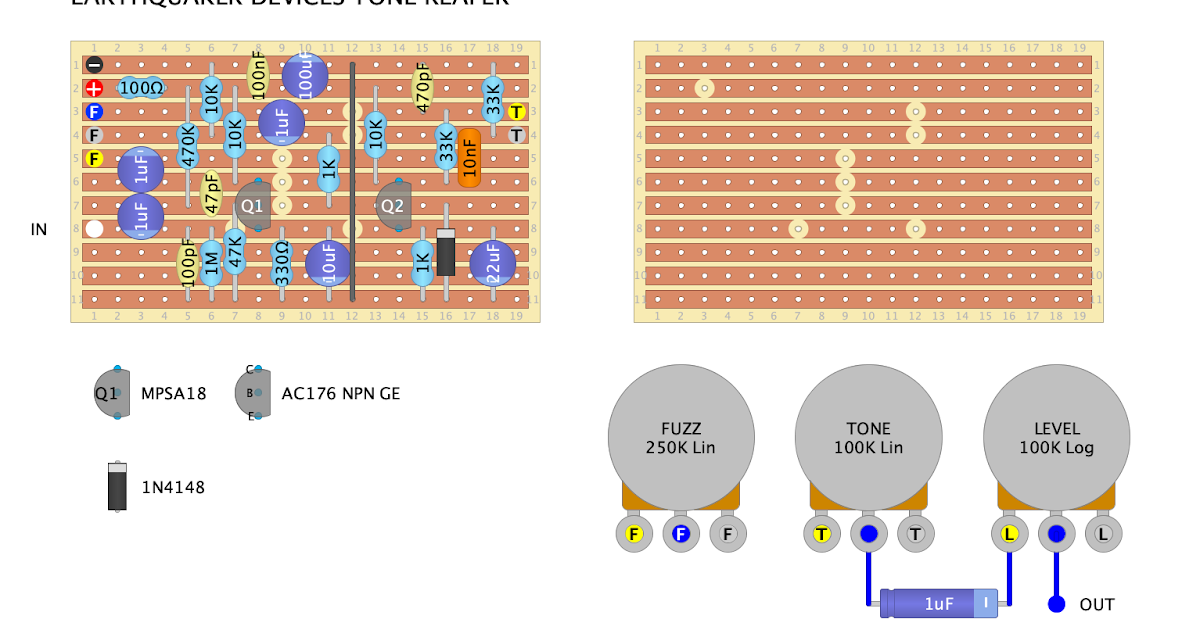 Guitar Effects Vero Point to Point Tag Board Layouts EARTHQUAKER