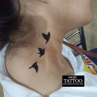temporary tattoo of birds