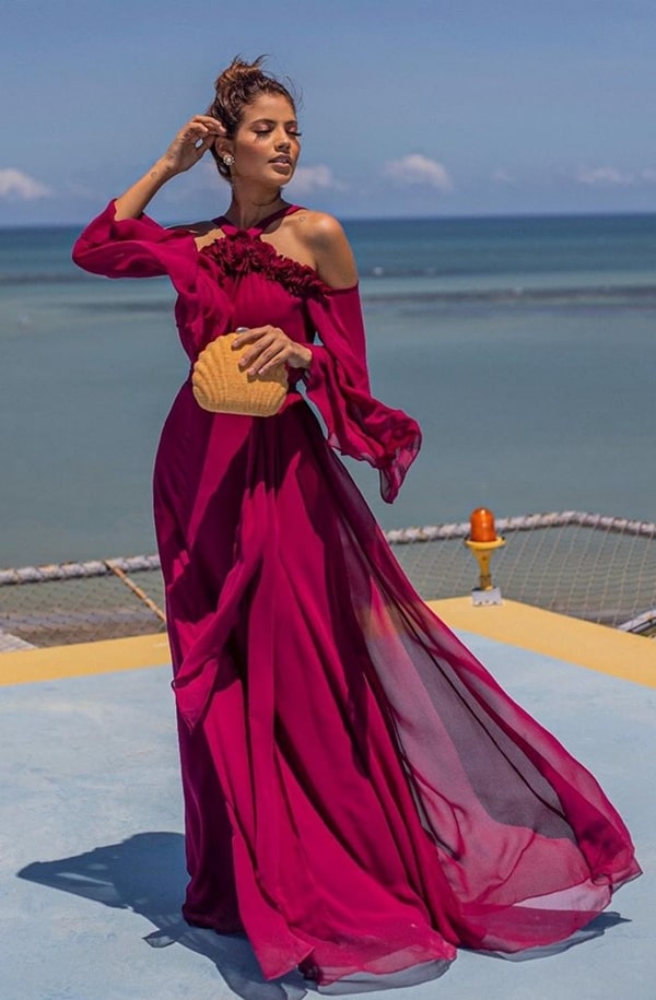 vestido longo vinho para casamento vestido longo vinho para casamento