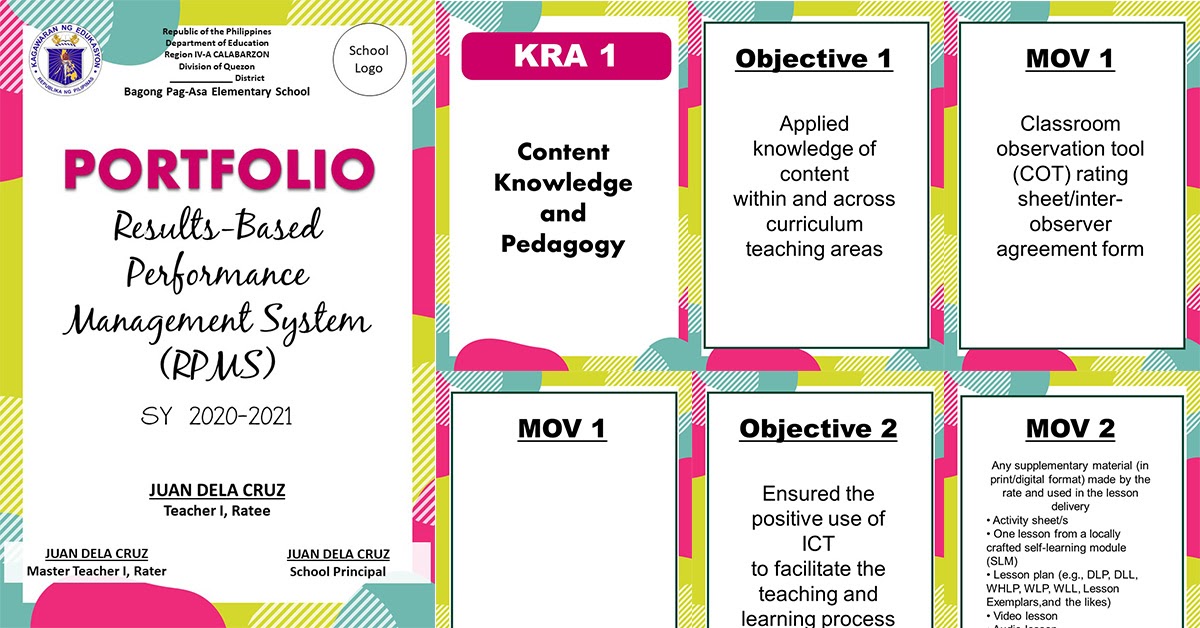 New Rpms E Portfolio For Teachers Design 9 Free Download Complete