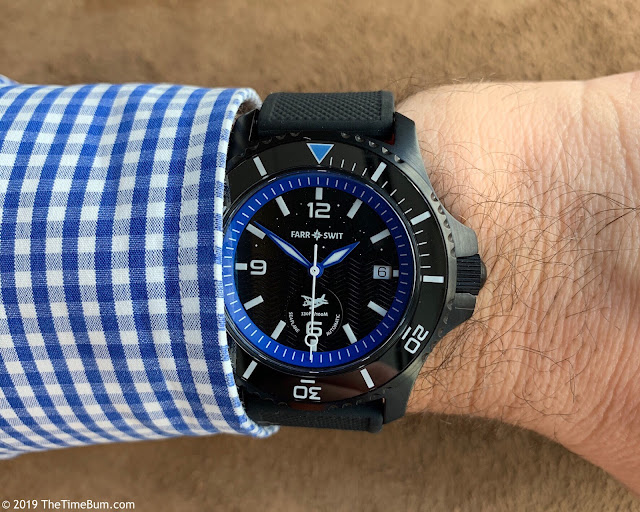 Farr + Swit Seaplane Automatic Midnight Landing wrist shot
