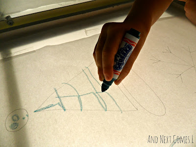 Turning Christmas shapes into a person from And Next Comes L