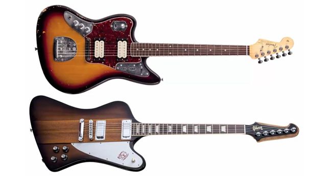 La Gibson Firebird tiene una Forma Parecida a una Jazzmaster o Jaguar Invertida