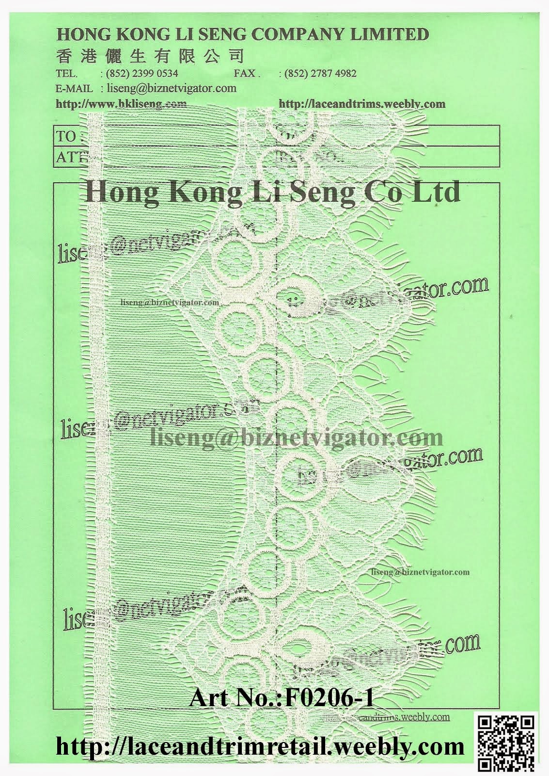 Producing Eyelash Lace Pattern - Hong Kong Li Seng Co Ltd
