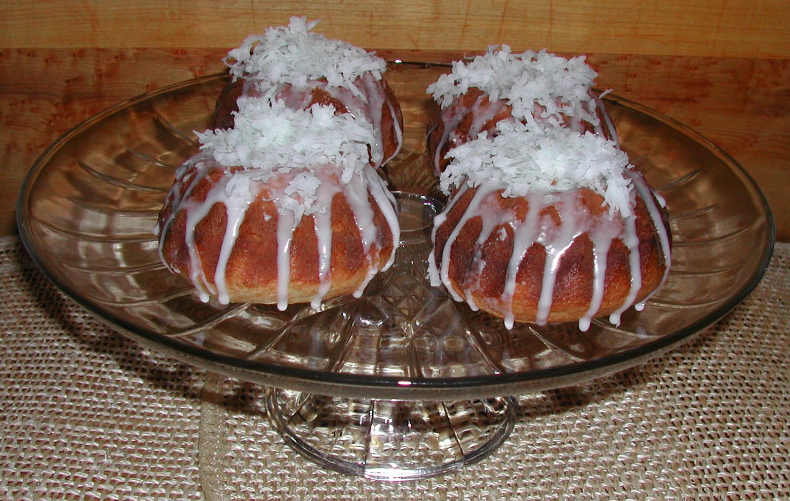 The Iowa Housewife Coconut Glazed Baby Bundt Cakes