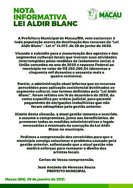 MACAU – NOTA INFORMATIVA