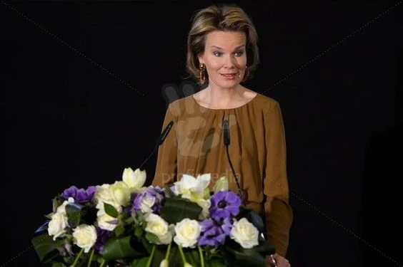 Crown Princess Mathilde of Belgium attended the first National Conference