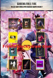 Freefireluckydraw com : Spin dan dapatkan hadiah item Free fire gratis dari freefireluckydraw.com