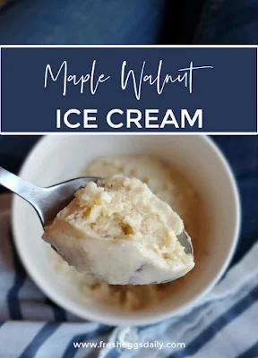 homemade maple walnut ice cream
