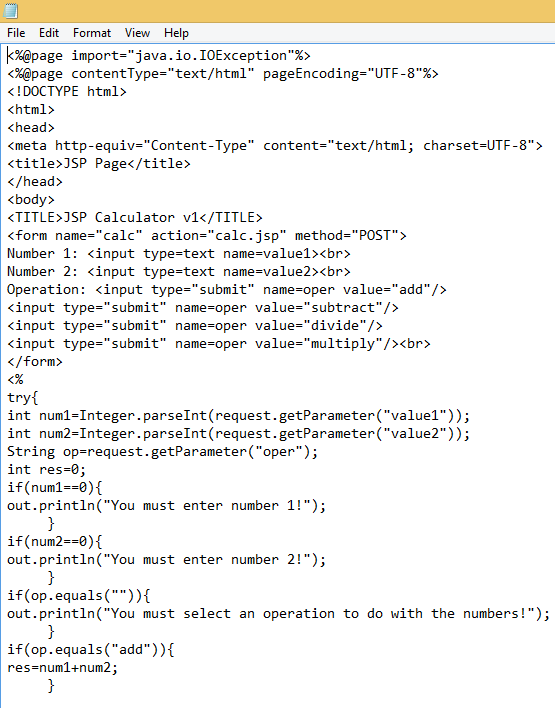 Registration form using jsp and servlet