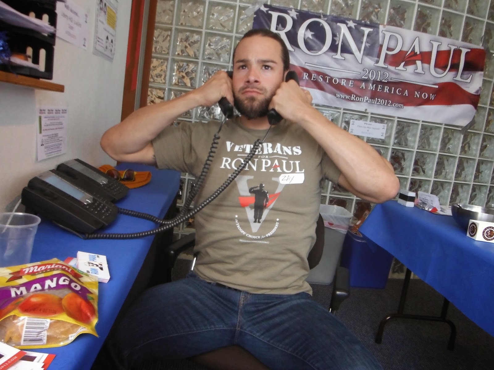 Roque of Cool Hand Vets Volunteers for Ron Pauls Liberty campain.